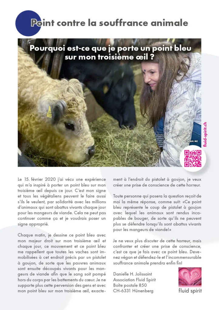 Distribution de dépliants pour sensibiliser à l’immense souffrance des animaux à Zoug et à Zurich le 14. Mars 2020…