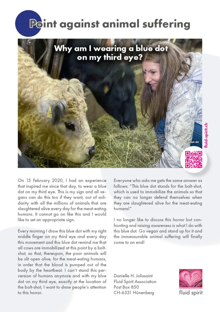 Distribution of leaflets for awareness of the immeasurable animal suffering in Zug and Zurich on 14 March 2020